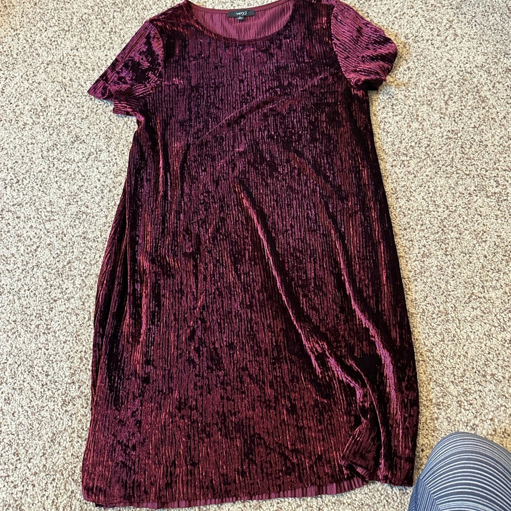Boutique velvet maroon dress